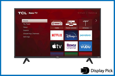 TCL 43 inch Class 4-Series 4K UHD HDR Roku Smart TV for nintendo switch