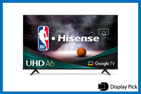 Hisense A6 Series 65-Inch Class 4K UHD Smart Google TV